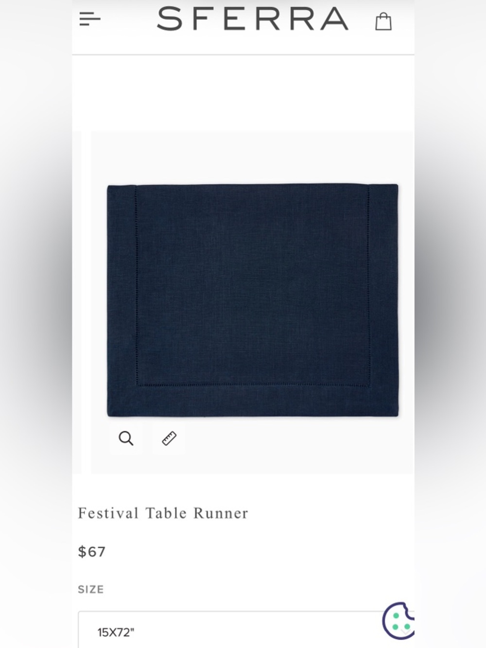 SFERRA  902- festival- navy table Runner-15X72